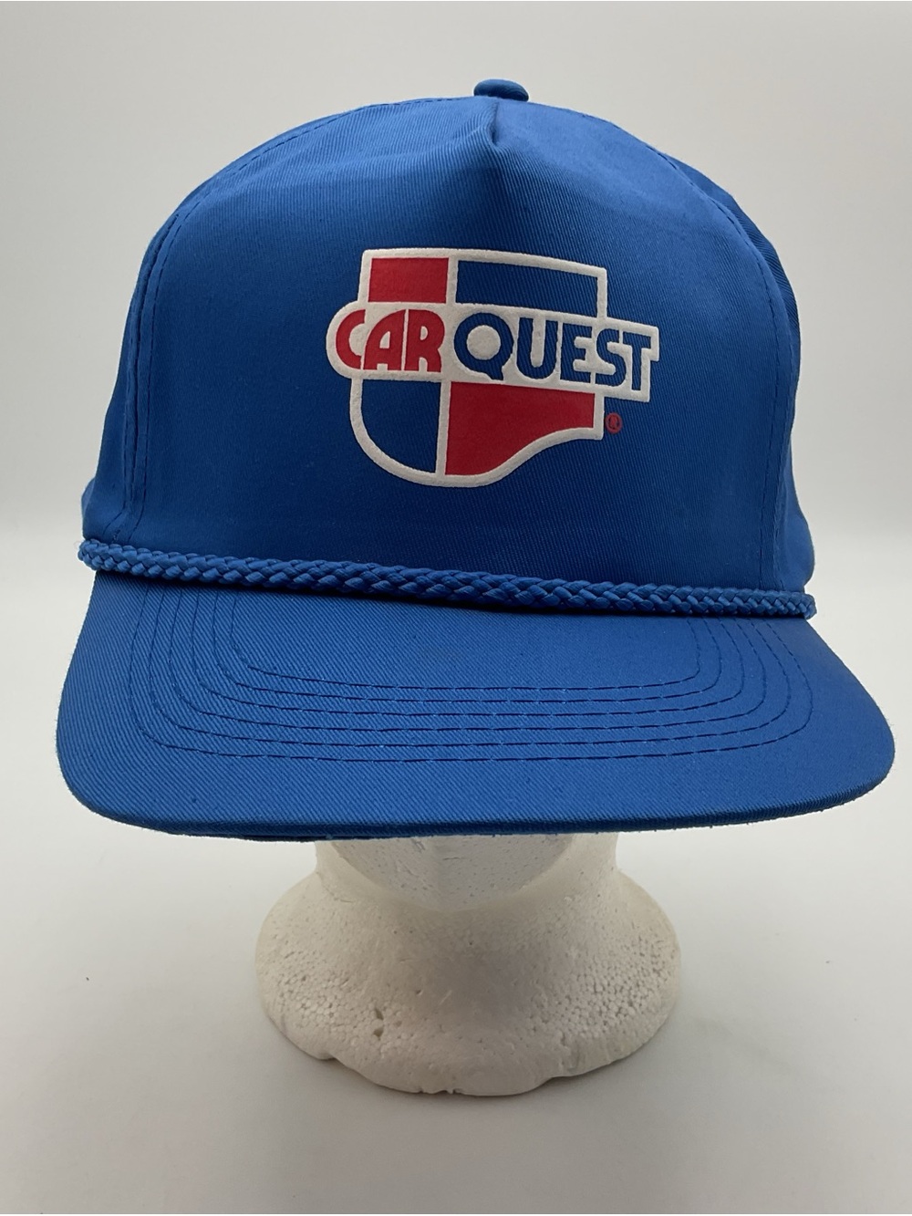 Vintage Car Quest Auto Parts Trucker Rope Hat Snapback